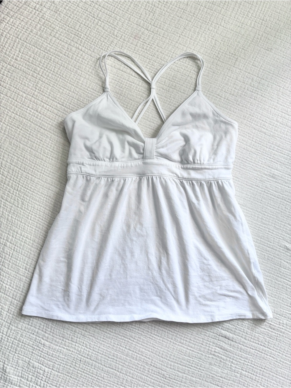 pure white y2k babydoll cami top